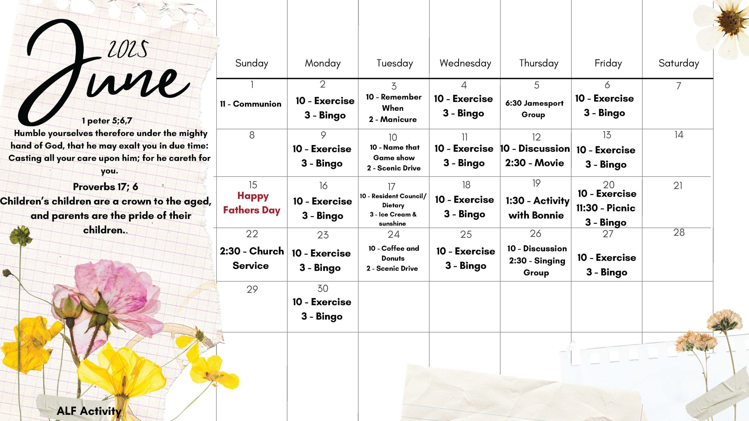 June 2025 Calendar