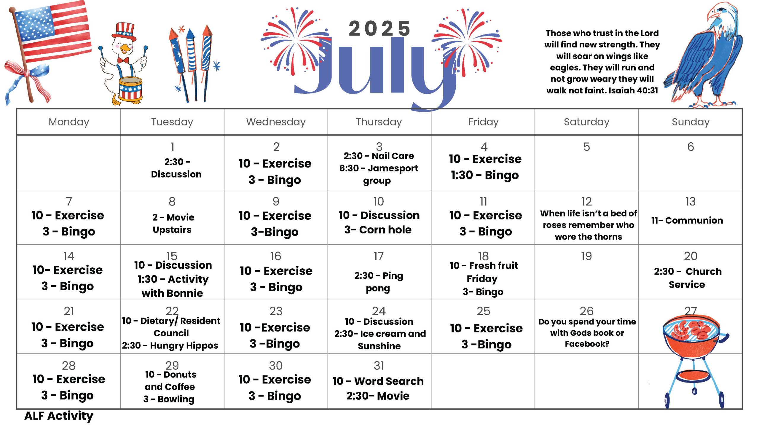 July Activities