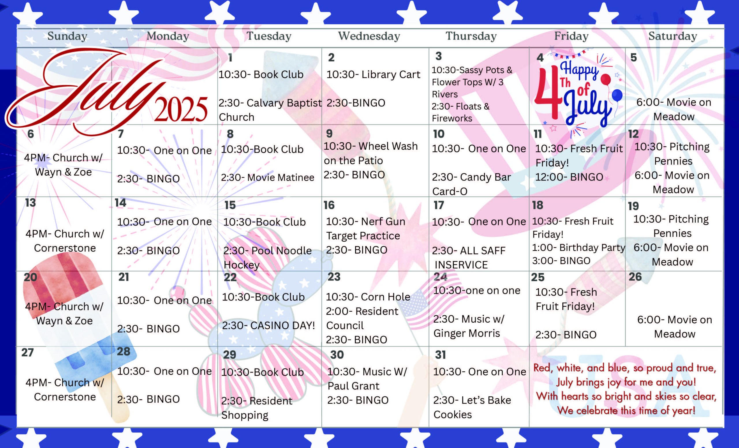 July Activities