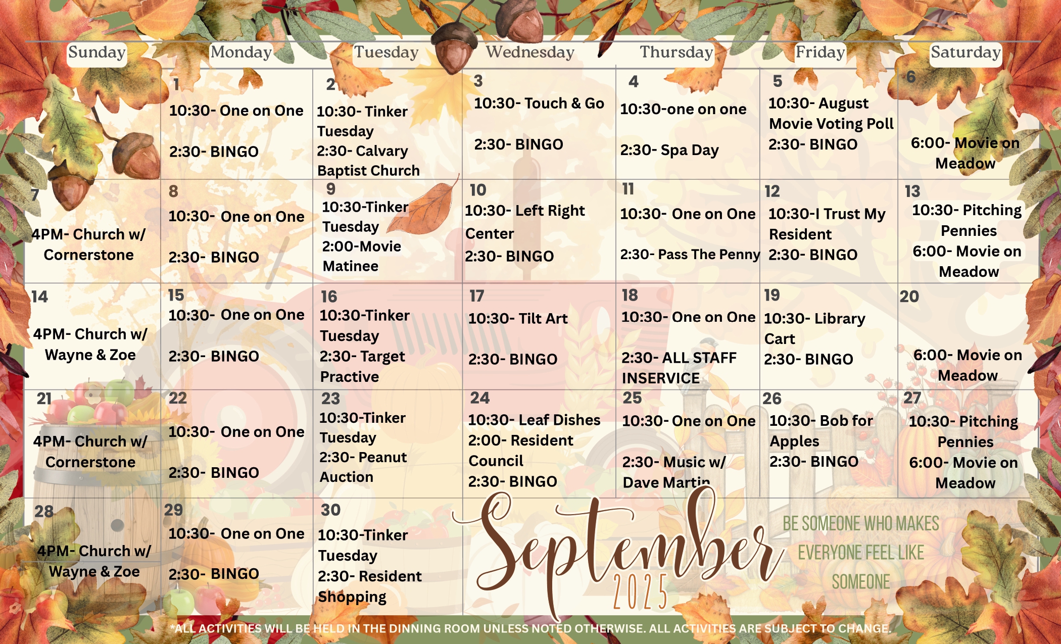 September Activities