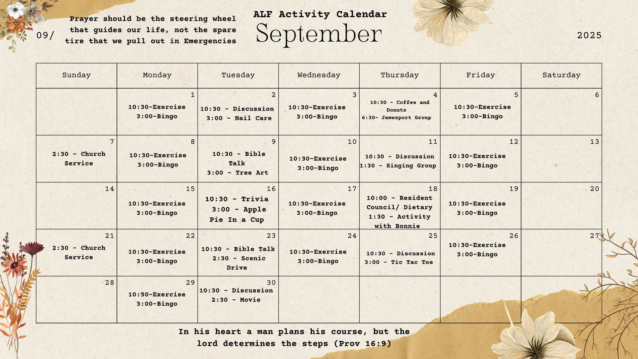 September Activities