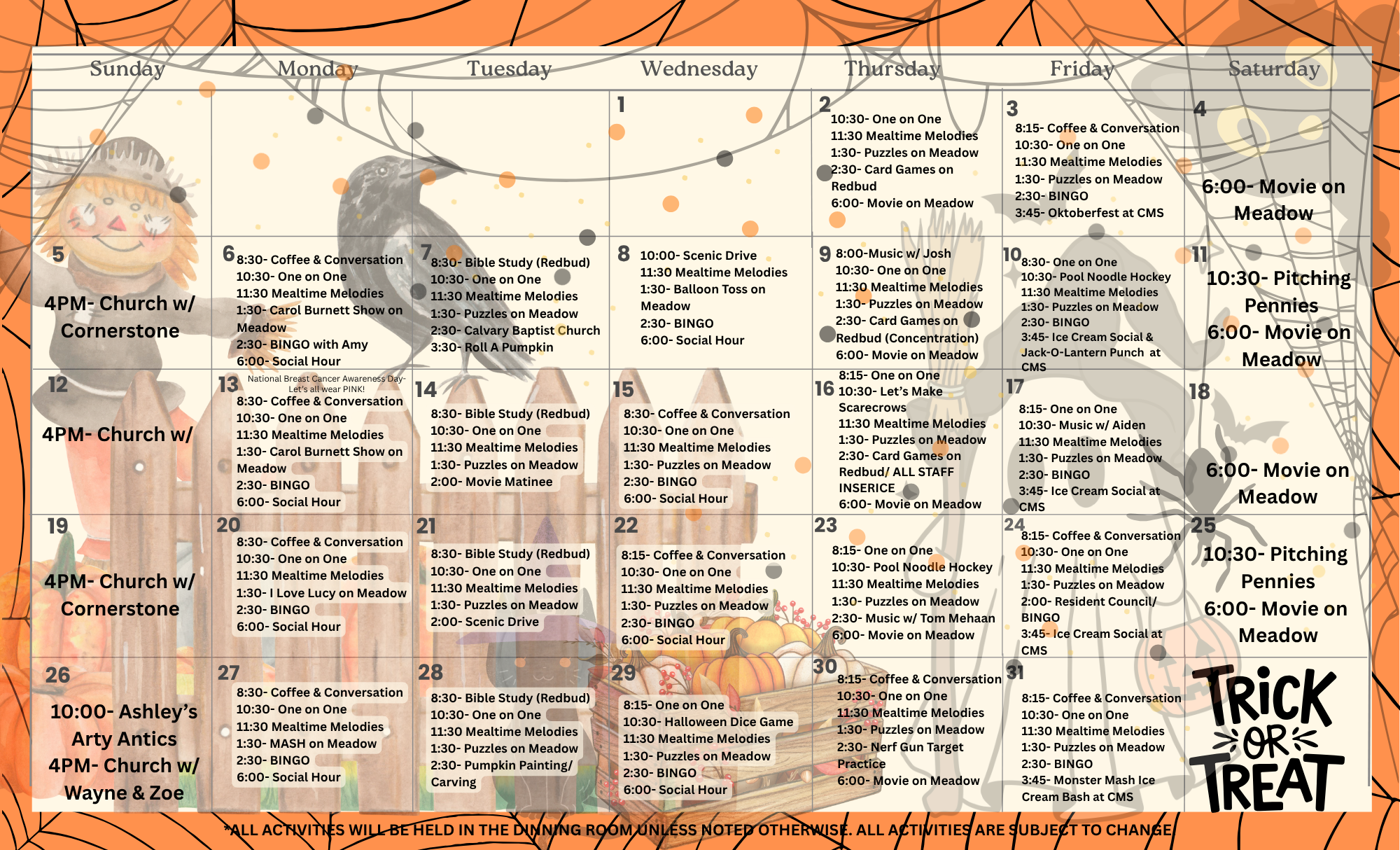 October Activities