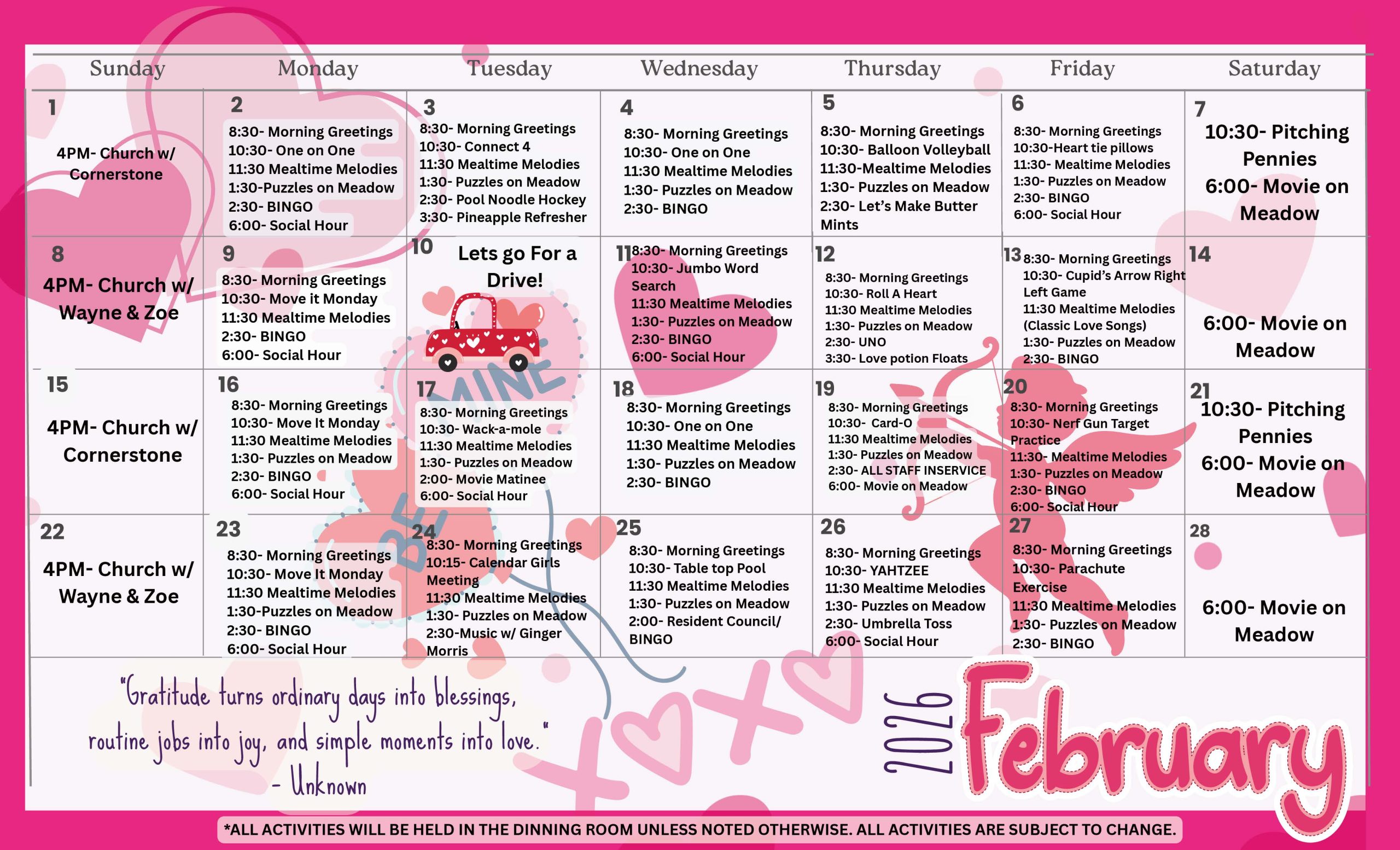 February Activities