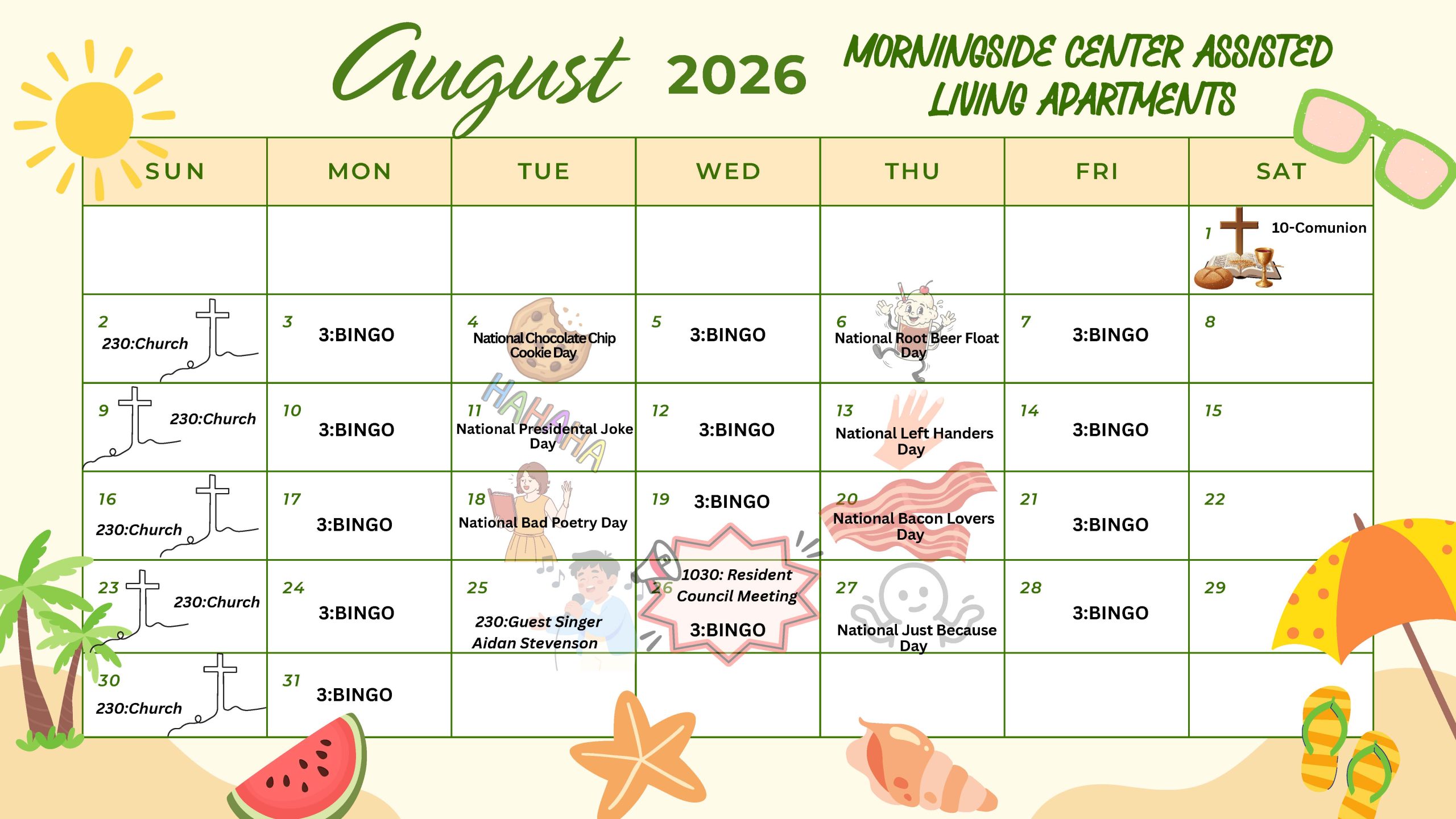 August Activities
